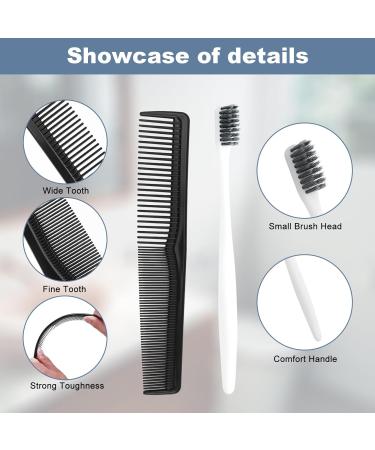 White Disposable Toothbrush Set with Toothpaste & Comb - Travel-Friendly Individually Wrapped for Hotels Airbnb & Charity Perfect for Homeless & On-the-Go - Buy Online on GoSupps.com
