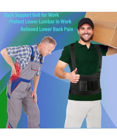 Pazapo Back Brace XL/XXL - Lower Lumbar Support for Heavy Lifting - Adjustable Back Belt for Workout & Pain Relief - Buy Online on GoSupps.com