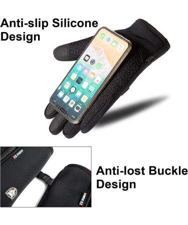 GORELOX Winter Gloves - Unisex Cold Weather Thermal Glove for Cycling, Running, Driving - Windproof, Water Resistant, Touch Screen Compatible - Black (Large) - Buy Online on GoSupps.com
