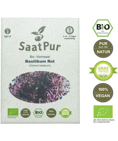 SaatPur ORGANIC Sprouts Assortment | 4 Superfood Varieties: Broccoli Alfalfa Kale Basil - Shop Internationally! - Buy Online on GoSupps.com