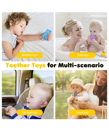 Cellphone Shape Baby Teething Toy - Soft Silicone Teether for Babies 0-12 Months (Grey) - Buy Online on GoSupps.com