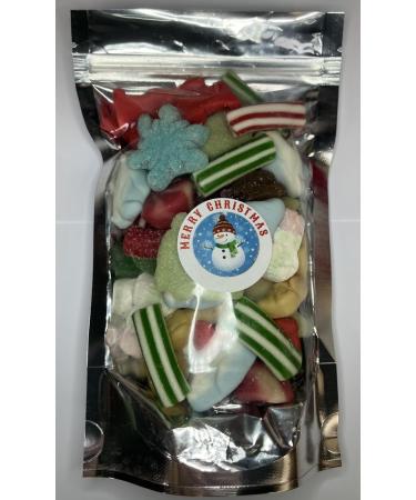 Merry Christmas Snowman Gummy Sweet Pick N Mix Gift Pouch Present 200g - Buy Online on GoSupps.com