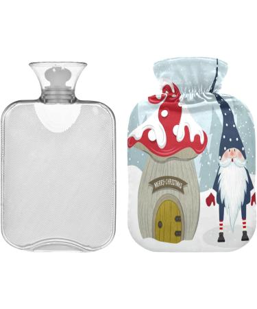 Mushroom House Hot Water Bottle - 2L Fleece Cover for Warmth & Comfort | Ideal for Hot & Cold Compresses - International Shipping Available - Buy Online on GoSupps.com