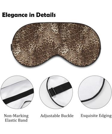 Leopard Animal Print Sleep Mask for Women | Adjustable Eye Shades with Elastic Strap - Best Sleep Accessory - Buy Online on GoSupps.com