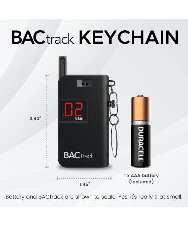 BACtrack Keychain Breathalyzer (Black) - Ultra-Portable Alcohol Tester - Buy Online on GoSupps.com