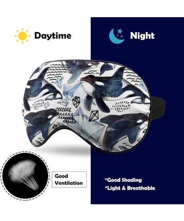 Killer Whale Sleep Mask - Adjustable Eye Cover for Men and Women - Blocks Light for Night, Travel, and Nap - Buy Online on GoSupps.com