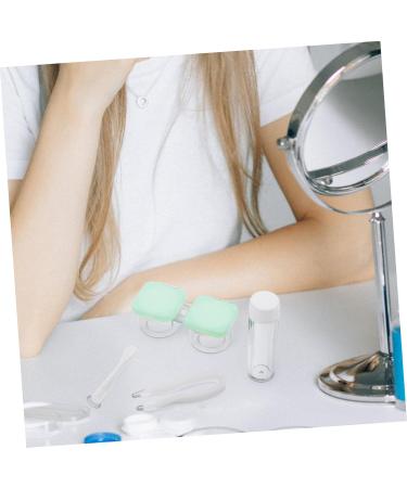 Gatuida Travel Accessories Box | 2 Sets Contact Lens Containers | Colored Lens Storage Holder | Eye Protection | Green 6x3x3cm | International Shipping - Buy Online on GoSupps.com