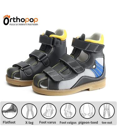 Orthopedic Toddler Sandals with Arch & Ankle Support - Size 6.5 High Back Corrective Shoes - Buy Online on GoSupps.com