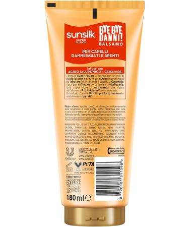  Sunsilk Sunsilk Bye Bye Conditioner for Damaged & Off Hair Super Fusion Formula with Hyaluronic Acid & Ceramic Nutritious Action Strengthening Moisturizing Brightening Moisturizer - 6 x 180ml Bottles - Buy Online on GoSupps.com