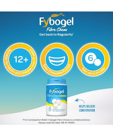 Fybogel FibreChews 60s - 60 Count Pack - Digestive Support Fiber Supplement - Buy Online on GoSupps.com