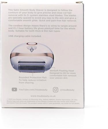 Insu Beauty Satin Smooth Body Shaver Cordless 1 Hour Battery Life Close Touch Thick & Thin Hair - Buy Online on GoSupps.com