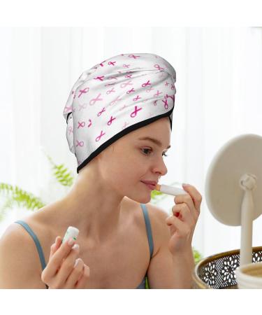 Buy Hair Towel Wrap - Quick-Dry Hair Turban with Button | Perfect for Breast Cancer Awareness - Buy Online on GoSupps.com