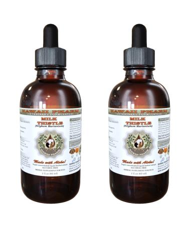 HawaiiPharm Milk Thistle Veterinary Natural Alcohol-Free Organic Dried Seed Liquid Extract, Pet Herbal Supplement 2x4 oz