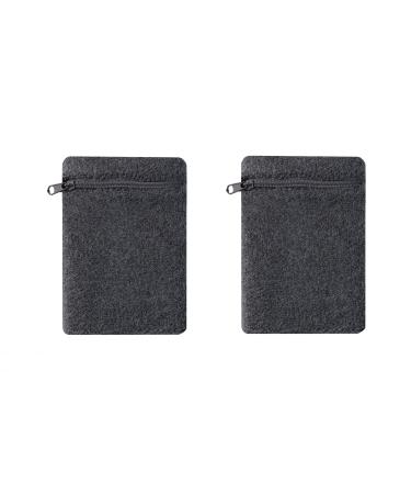 Mand joint bag 2er set welding tape Wrist bands with zip pocket for running jogging walking walking bicycle and yoga etc dark gray