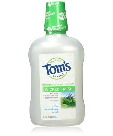Tom's of Maine Wicked Fresh Mouthwash  Cool Mountain Mint  16 Fluid Ounces