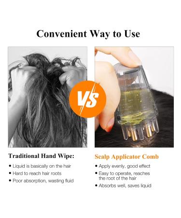 Scalp Applicator Comb - Hair Oil & Serum Applicator Bottle for Travel - Perfect for Home Use (White - Buy Online on GoSupps.com