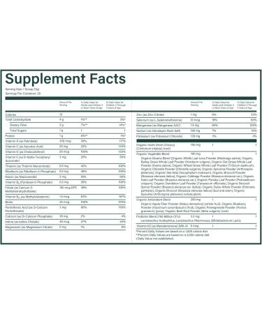 Beam Kids All in One Superfood Powder Nutritional Shake Organic Greens Probiotics Vitamins Immune Support Gut Health Superfood Drink Daily Nutrition for Children No Artificial Sweeteners Chocolate 8 Ounce (Pack of 1) - Buy Online on GoSupps.com