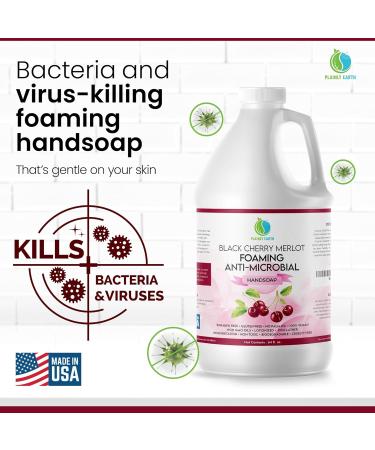AntiMicrobial Hand Soap - Antibacterial Hand Soap Moisturizing - Liquid Hand Soap Refill Antibacterial - Moisturizing Hand Soap Antibacterial - Gentle Foaming Hand Soap - Black Cherry Merlot 64 oz - Buy Online on GoSupps.com