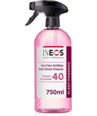 INEOS Next-Gen Cleaner Antibac Spray 4.5L (750ml x 6) Multi-Room Plant Powered Limescale + Grease Remover Kills 99.9% of Bacteria + Viruses Rhubarb + Pomegranate Rhubarb & Pomegranate 750 ml (Pack of 6) - Buy Online on GoSupps.com
