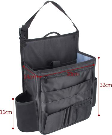 Luxja Car Seat Organizer with Laptop & Tablet Storage - Front & Back Seat Storage Bag - Black - Buy Online on GoSupps.com
