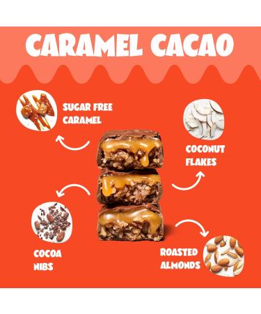 ahead ACHIEVE Keto Chocolate Bars 18x35g | Caramel Cacao Low Carb Sugar Free with MCT-Fats | 100% Natural Keto & Healthy Snacks - 18 Count - Buy Online on GoSupps.com