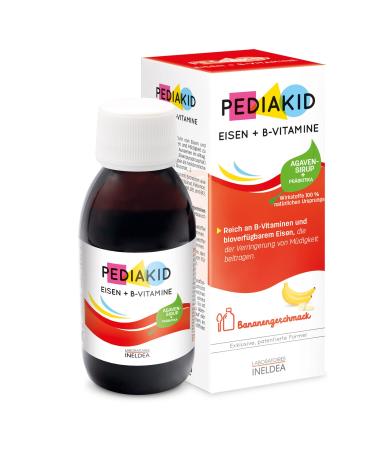 Pediakid - iron + B vitamins - rich in B vitamins and bio -availability iron improves iron intake to combat fatigue - 125 ml 125 ml (1 Pack)