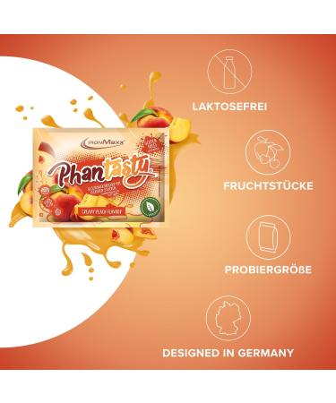 Buy IRONMAXX Fatasty Thare Pourg - Creamy Peach 15g Sample | Vegan Lactose-Free Gluten-Free | Real Fruit Pieces - Shop Internationally! - Buy Online on GoSupps.com