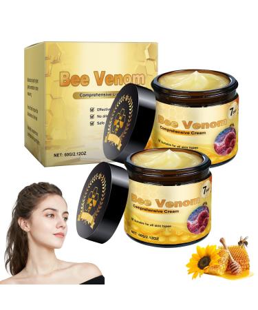 2PCS Bee Venom Comprehensive Cream Bee Venom Skin Treatment Cream Deeply Nourishes Natural Skin Moisturizer for All Skin Type