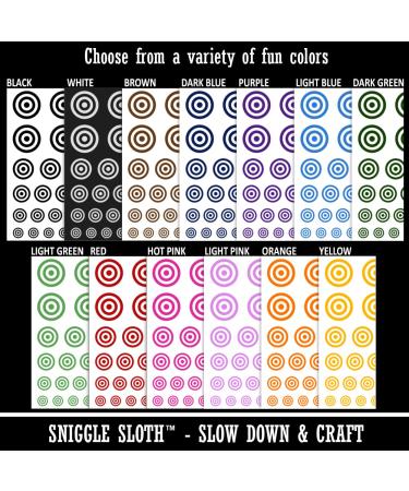 Bullseye Target Temporary Tattoo Set - Water Resistant Fake Body Art Collection in Black - Buy Online on GoSupps.com