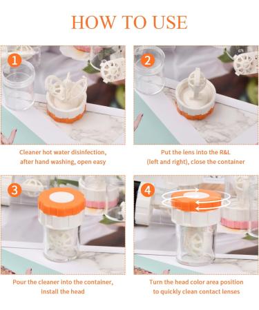 Zsanhua 5 Pieces Contact Lens Barrel Cases Plastic Portable Contact Lens Cleaner Washer Manual Rotation Contact Lens Cleaning Case for Daily Eyes Care (5 Colors) - Buy Online on GoSupps.com