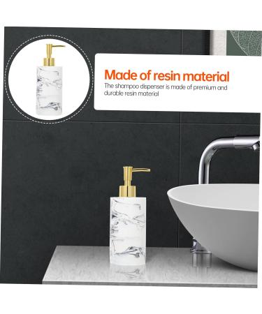 PRETYZOOM 1pc Simple Storage Decorative Bath Lovely Press-Type Liquids Shower Resin Supply Replacement Use White 19.00X7.00X7.00CM - Buy Online on GoSupps.com