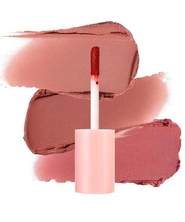 3 Colors Matte Lip Tint Stain Set - Long Lasting Natural Matte Liquid Lipstick for Women | High Impact Color & Instant Shine - Buy Online on GoSupps.com