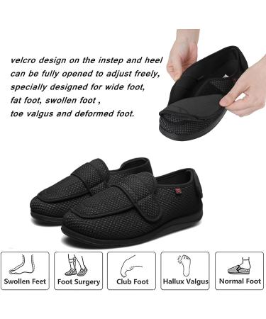 Womens Diabetic Slippers Edema Shoes With Adjustable Strap Extra Wide Comfortable Walking Shoes Indoor Outdoor Relief for Swollen Feet Elderly 11 Adjustable Slippers - C - Buy Online on GoSupps.com
