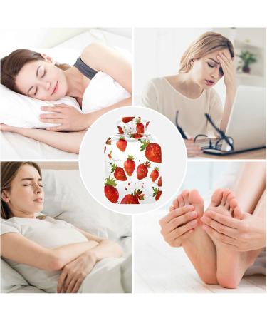 Hot Water Bottles with Strawberry Cover - 2L Pain Relief & Therapy | Heat & Cold Bags for Feet & Bed Warmth - Buy Online on GoSupps.com