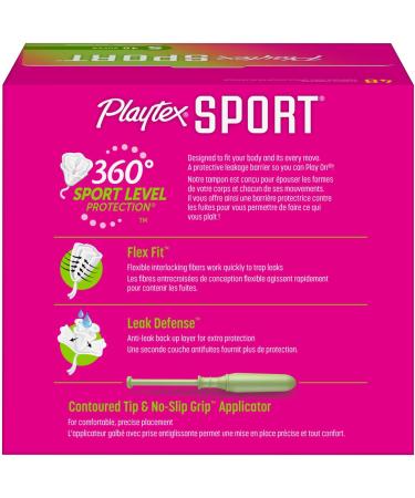 Playtex Sport Tampons Super Absorbency 48 Count - White, Unscented | Buy Now - Buy Online on GoSupps.com