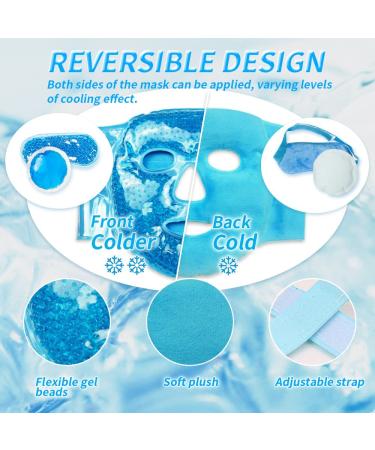 Reusable Face Mask for Cold Eye Cooling | Reduce Swelling & Relieve Pain | Hot/Cold Compress for Migraine, Puffiness | Beads Gel Mask - Buy Online on GoSupps.com