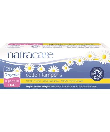 Natracare Organic Cotton Tampon Super Plus 20 Count (3 Pack) - Buy Online on GoSupps.com