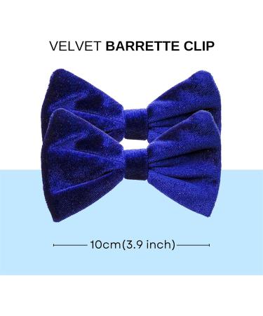 BasicSense Velvet Hair Clip for Women & Girls - 2 Pack Royal Blue | Stylish Hair Accessories for All Occasions - Buy Online on GoSupps.com
