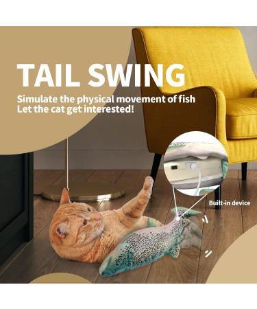 Paws Cat Interactive Electric Flopping Fish Toy - Set of 2 with Catnip, USB Charge Trout - Buy Online on GoSupps.com