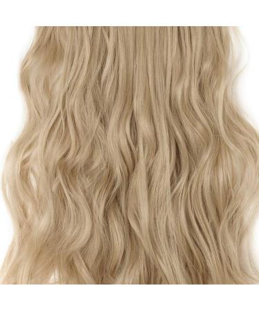 8PCS Clip in Hair Extensions 17 Inch Curly - Dark Blond/Bleach Blond Synthetic Hairpiece for Full Head - Buy Online on GoSupps.com