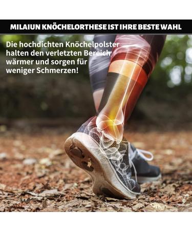 Milaiun Adjustable Ankle Bandage for Men & Women | Comfortable Left & Right Pair | No Straps - Perfect Support for All Activities - Buy Online on GoSupps.com