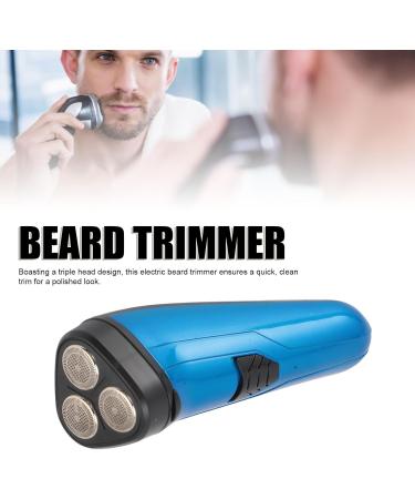 Electric Beard Trimmer Electric Beard Trimmer 3 Floating Heads Rechargeable Precise Cutting Cordless Beard Clipper for Men (Blue) - Buy Online on GoSupps.com