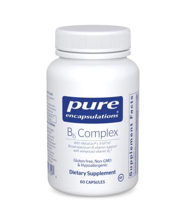 Pure Encapsulations B6 Complex | Vitamin B6 Supplement to Support Cellular, Cardiovascular, Neurological, and Psychological Health* | 60 Capsules 60 Count (Pack of 1)