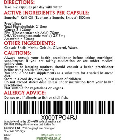 High Strength Krill Oil Capsules 500mg - 60 Count - 1000mg per Serving - Omega-3 Fatty Acids - Easy Swallow Soft Gels - Sustainably Sourced - Buy Online on GoSupps.com