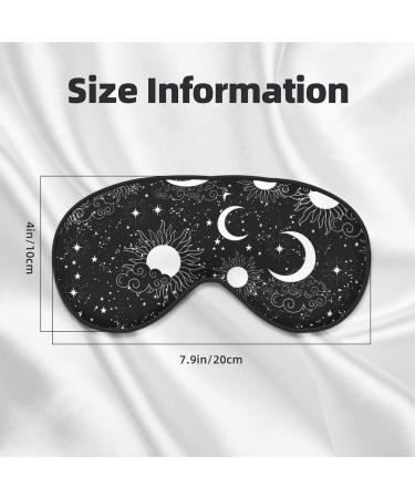 Adjustable Crescent & Stars Sleep Mask - Double-Sided Soft Eye Covers for Ultimate Comfort & Reduced Eye Edema - Perfect for Sleep Anywhere - Buy Online on GoSupps.com
