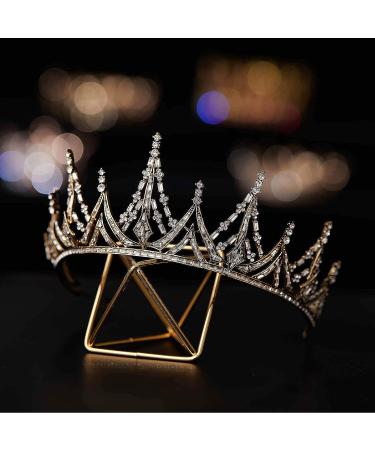 SWEETV Gold Queen Crown for Women - Crystal Wedding Tiara for Bride - Perfect Hair Accessory for Birthday, Quinceanera, Prom & Pageant - Buy Online on GoSupps.com