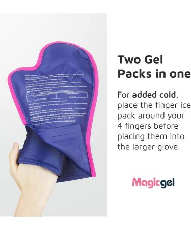 Medium Hot/Cold Glove Ice Pack for Hands | Microwaveable Mitten Style | Arthritis, Chemo, Eczema Relief | Carpal Tunnel, Swollen Hands | Inner Finger Gel Pack | 1 Count - Buy Online on GoSupps.com