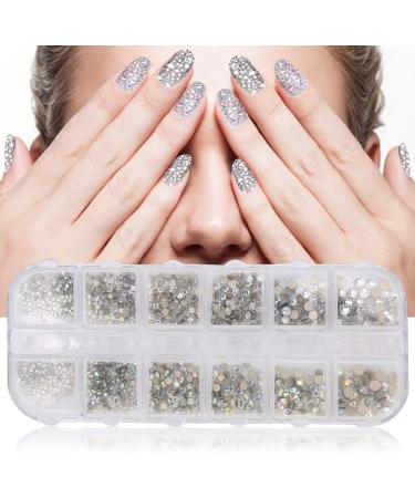 Colorful 12 Styles Nail Rhinestones Decoration Manicure Nail Art Tool Nail Salons Nail Art Decoration Nail Art Learners Nail Art Accessory(Rhinestone 1#) - Buy Online on GoSupps.com