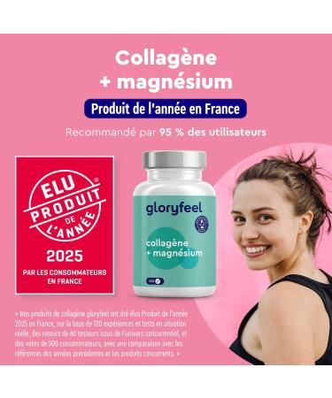 Marine Collagen and Magnesium (450 Tablets) 3600 mg Pure Collagen Hydrolysate with Magnesium Oxide Supports Bones and Muscles and Fights Fatigue* Food Supplement - Buy Online on GoSupps.com