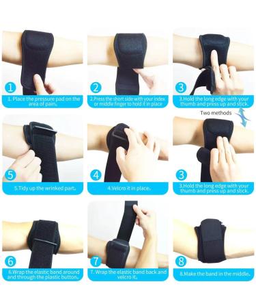 MOONSMILE Tennis Elbow Brace - Neoprene Support Strap with Compression Pad for Tendonitis, Golfers Elbow, Forearm Pain Relief - Men and Women (Black) - Buy Online on GoSupps.com